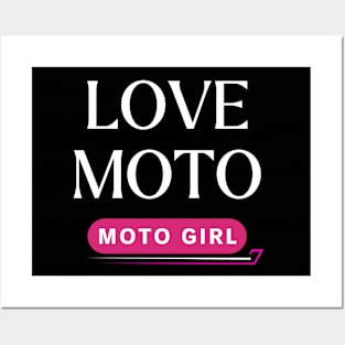 Spread Love: Wear the Moto, love moto for girls who loves motorcycles Posters and Art